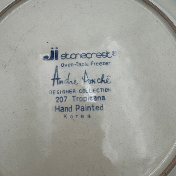 Vintage Dinner Plate Tropicana by Stonecrest Andre Ponche Collection - Picture 6 of 8